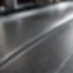 Shiny stainless steel surface after cleaning