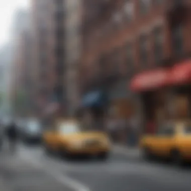 Cultural Diversity in New York Street Scene A vibrant street scene showcasing the cultural diversity of New York