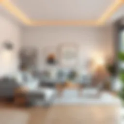 Cozy living room setup with stylish furniture