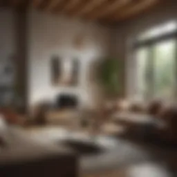 Cozy living room setup with stylish furniture