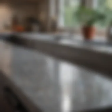 Sparkling Kitchen Countertop Close-up of a sparkling kitchen countertop after thorough cleaning