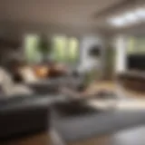 A beautifully organized living room showcasing cleanliness