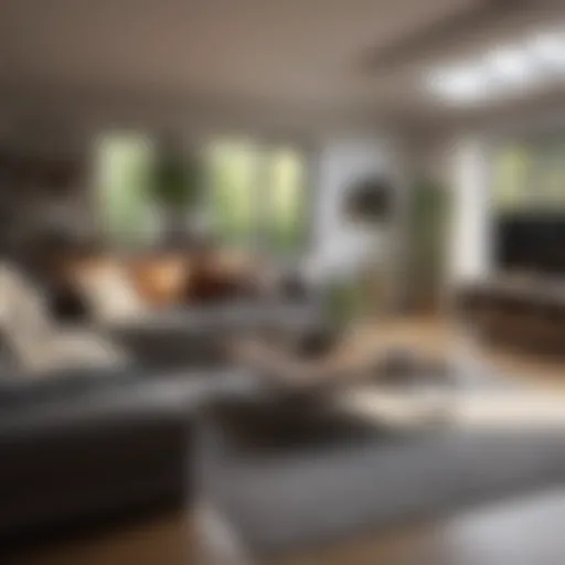A beautifully organized living room showcasing cleanliness