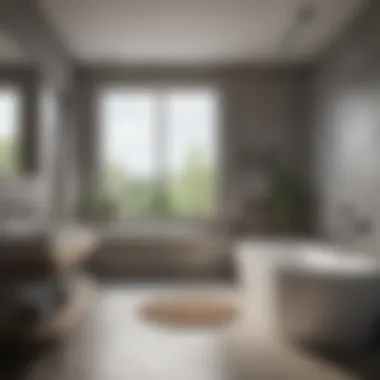 Serene and Clean Bathroom A serene bathroom highlighting meticulous cleanliness and arrangement