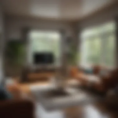 Inviting Living Space for Roommates A calming living space with harmonious decor