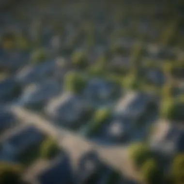 Aerial view of suburban neighborhoods in Washington State