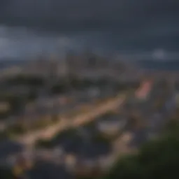 Overview of Seattle's skyline with residential areas