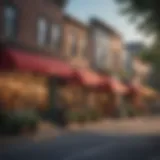Vibrant street view of a popular Atlanta neighborhood showcasing local shops and cafes