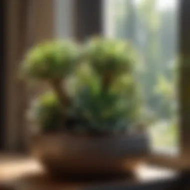 Succulents Enjoying Sunlight Succulents thriving under bright, natural light from a window.