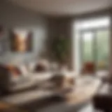 Cozy living room in a rented house showcasing a comfortable lifestyle