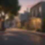 Vibrant street view of a Los Angeles neighborhood showcasing affordable apartments