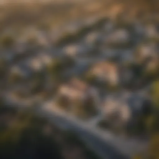 Stunning view of a suburban neighborhood in San Diego