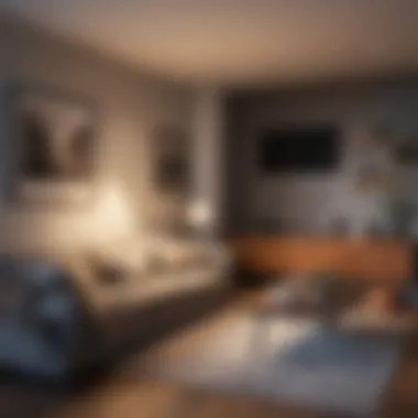 Cozy living space showcasing modern amenities