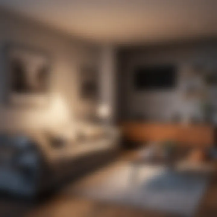 Cozy living space showcasing modern amenities