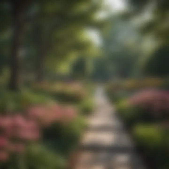 A picturesque park in Atlanta filled with blooming flowers and green spaces