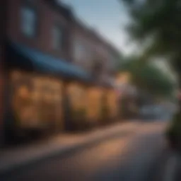 A vibrant street scene showcasing local boutiques and cafes in Atlanta