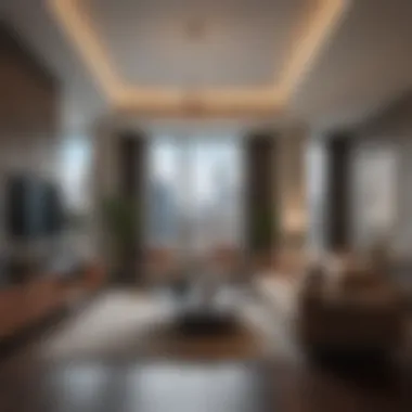 Interior view of a luxury apartment in River North