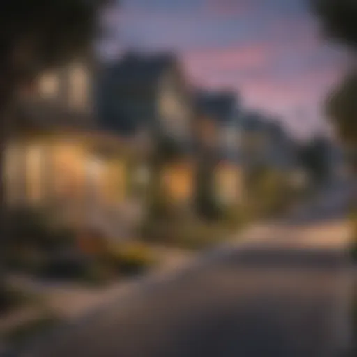 Colorful neighborhood street in the Bay Area