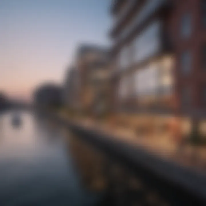 Scenic waterfront view of Chelsea with modern developments