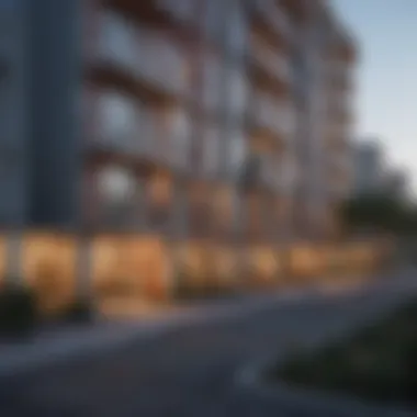 Vibrant community atmosphere surrounding Echo Apartments