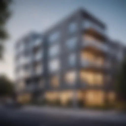 Stylish exterior view of Hillen Apartments showcasing modern architecture