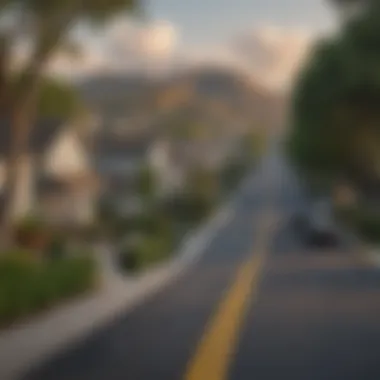 Picturesque street view of Eagle Rock neighborhood