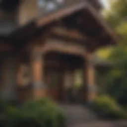 Elegant Craftsman-style home showcasing intricate woodwork