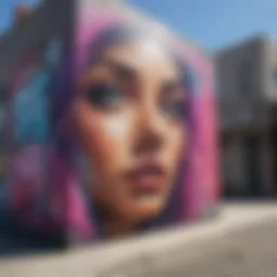 Vibrant street art in the Arts District of Los Angeles