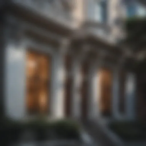 Stunning architectural detail of a Lower Pacific Heights apartment building