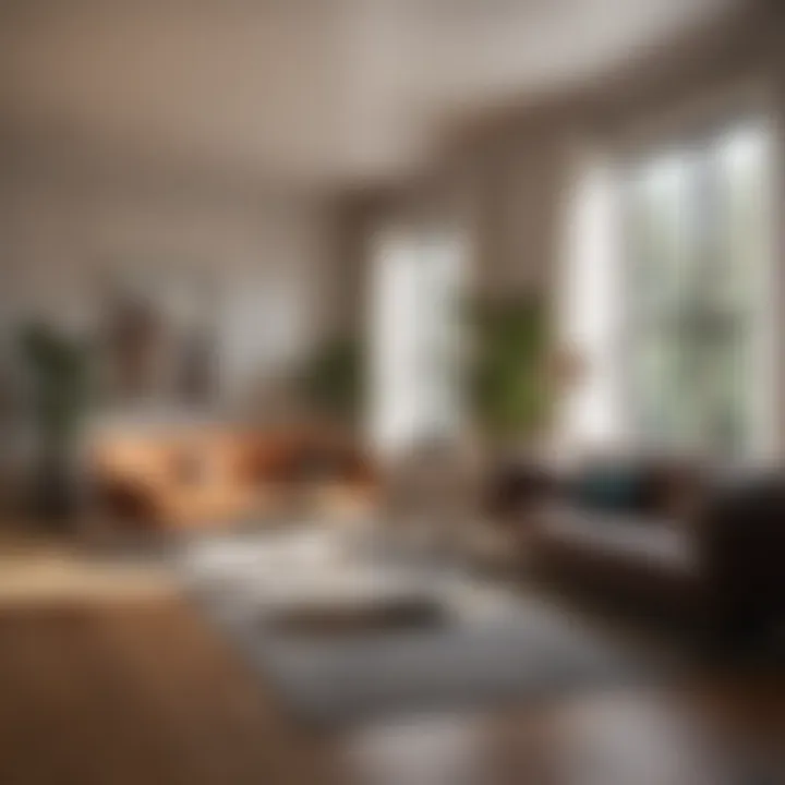 Interior design elements highlighting the contemporary style of Otis Flats.