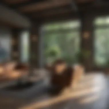 Interior Design of an Outpost Estate A beautifully designed interior space within an outpost estate