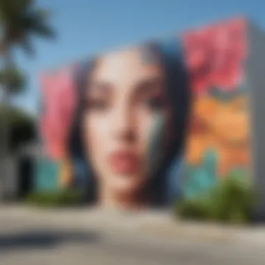 Vibrant art scene in Wynwood with murals