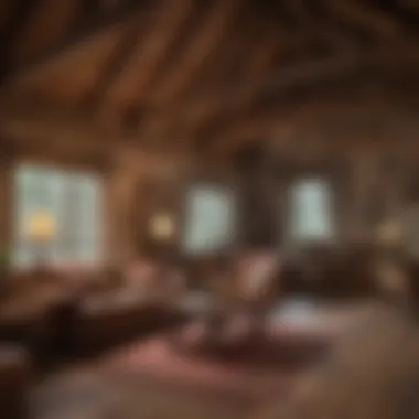 Charming Rustic Ranch Interior Cozy ranch living space showcasing rustic charm