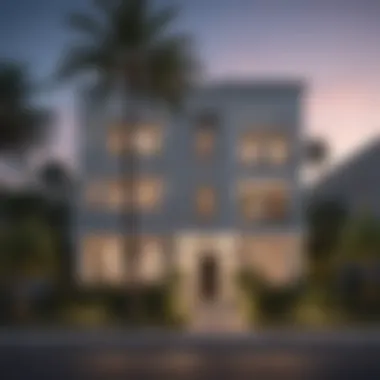 Charming Townhouse in Miami's Neighborhood Serene Miami townhouse exterior with palm trees