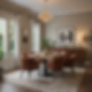 An inviting dining area in a Redwood Shores rental property, reflecting stylish interiors.