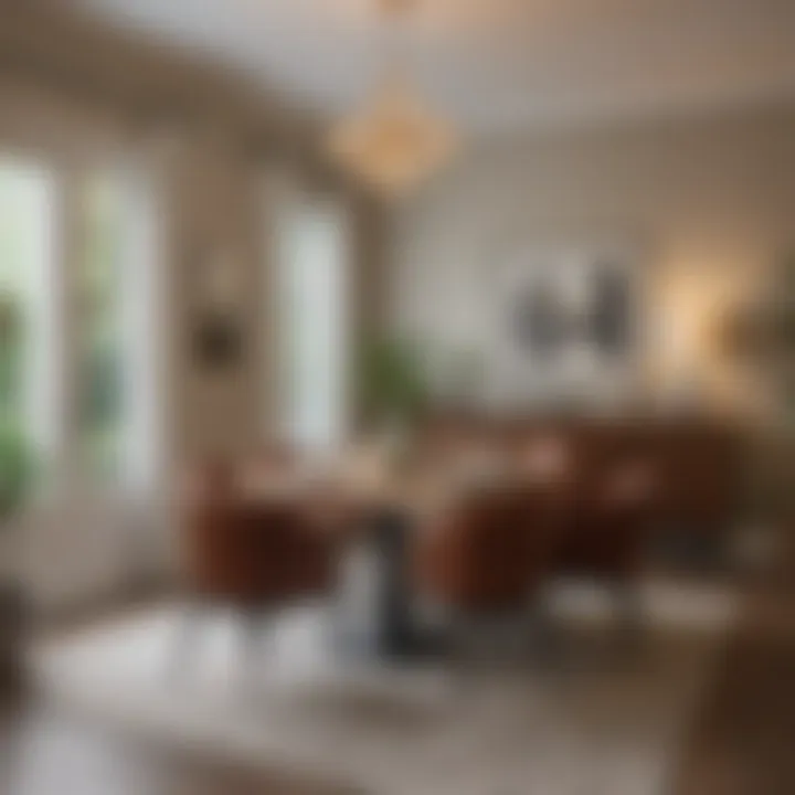 An inviting dining area in a Redwood Shores rental property, reflecting stylish interiors.