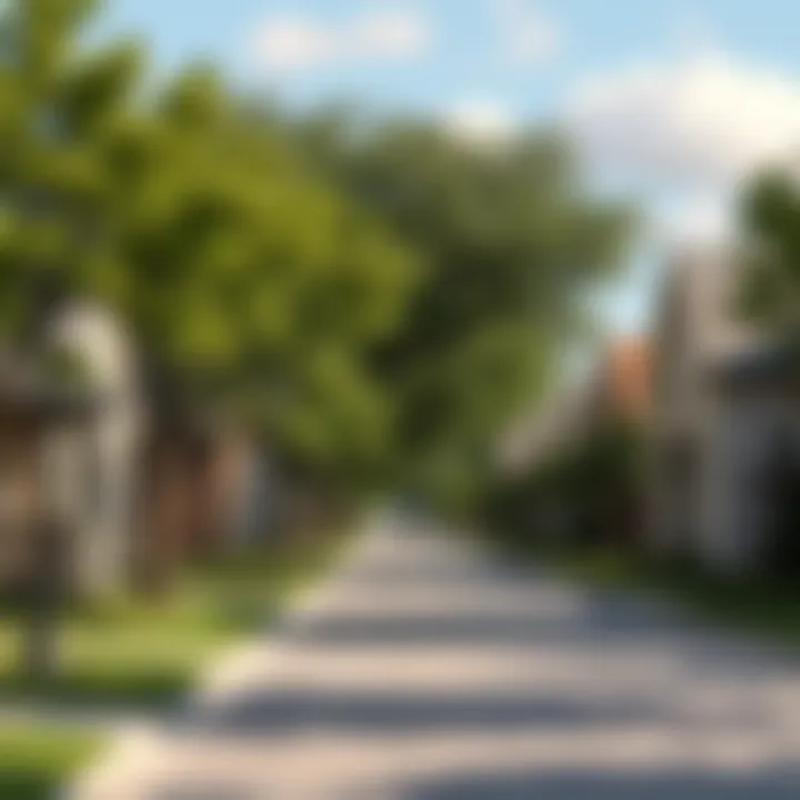 A scenic view of a well-maintained residential area in Austin.