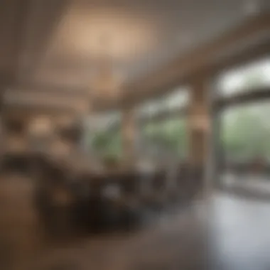 Large dining area in a six-bedroom home