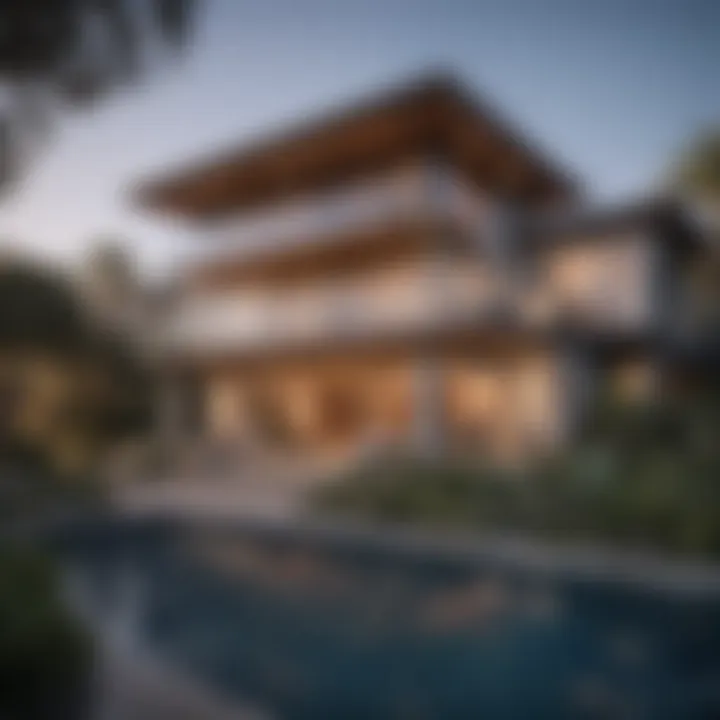 Luxurious home exterior in Del Mar