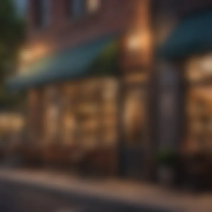 Charming cafes and shops in a bustling Denver area