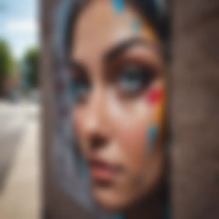 Vibrant street art in a trendy Denver neighborhood