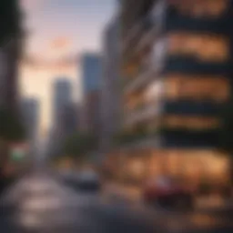 Skyline view of a vibrant urban rental market