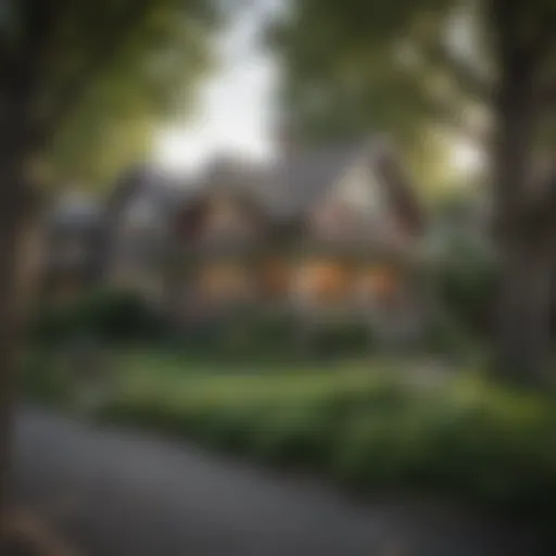 Charming street lined with unique Portland homes