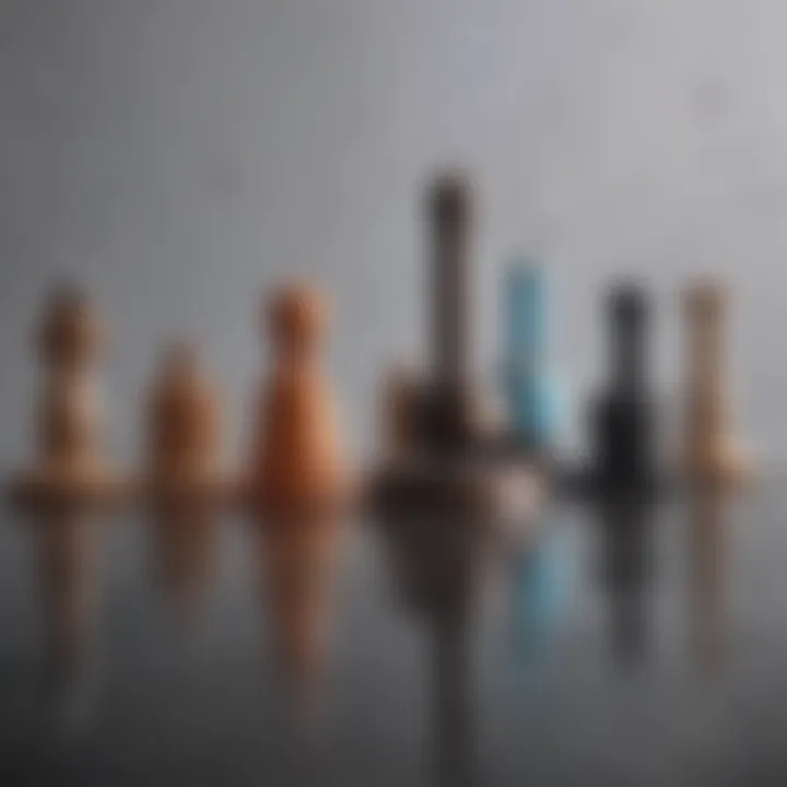 Comparison of different types of plungers on a clean surface.