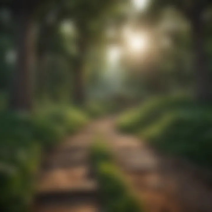Charming local park with lush greenery and walking trails
