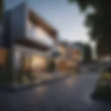 Architectural designs of multi-unit houses showcasing modern aesthetics