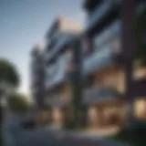 A modern single condominium with sleek architectural lines
