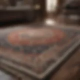 Luxurious area rug with intricate patterns