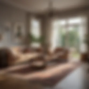 Beautifully Maintained Living Room Pristine living room featuring beautifully maintained rugs
