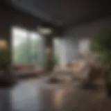 A modern digital interface showcasing rental properties